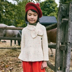 Peplum Scout Pullover in Lollipop Confetti by Misha & Puff