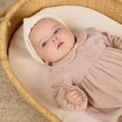 Peter Pan Romper in Blush by Quincy Mae