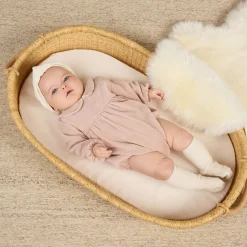 Peter Pan Romper in Blush by Quincy Mae