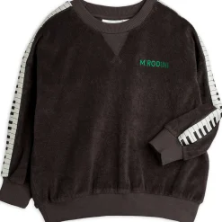 Piano Terry Sweatshirt in Black by Mini Rodini