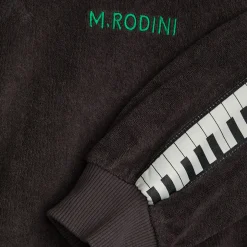 Piano Terry Sweatshirt in Black by Mini Rodini