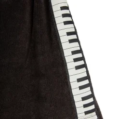 Piano Terry Sweatshorts in Black by Mini Rodini