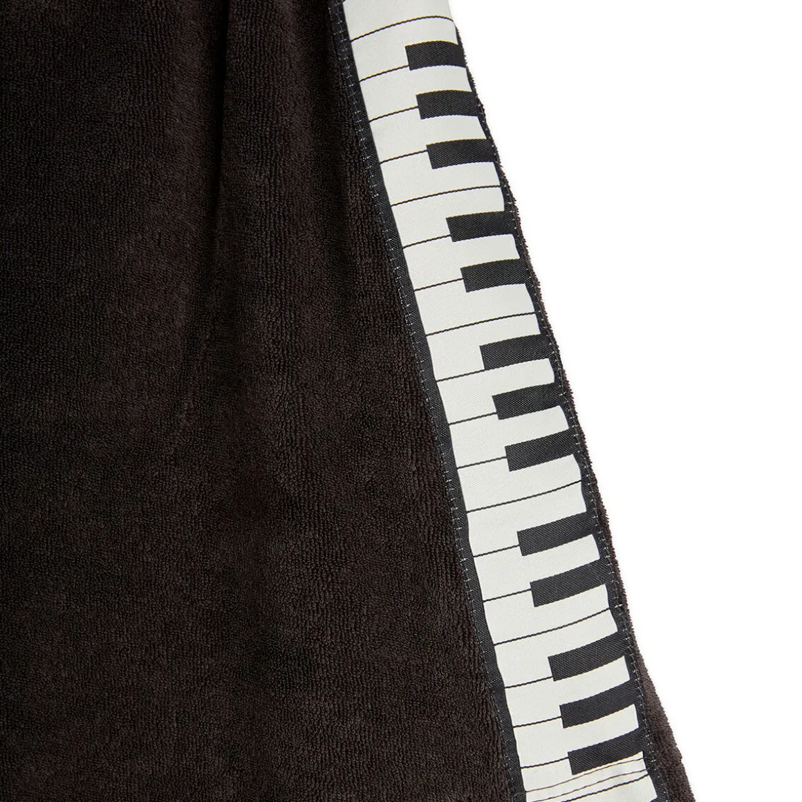 Piano Terry Sweatshorts in Black by Mini Rodini