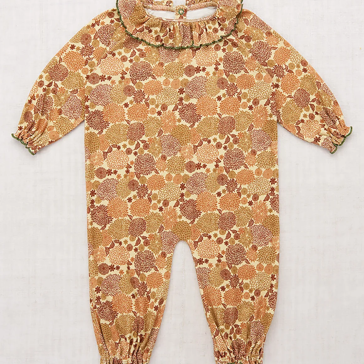 Pierrot Onesie in Acorn Chrysanthemum by Misha & Puff