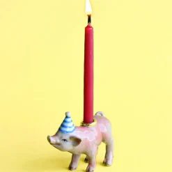 Pig Ceramic Cake Topper by Camp Hollow