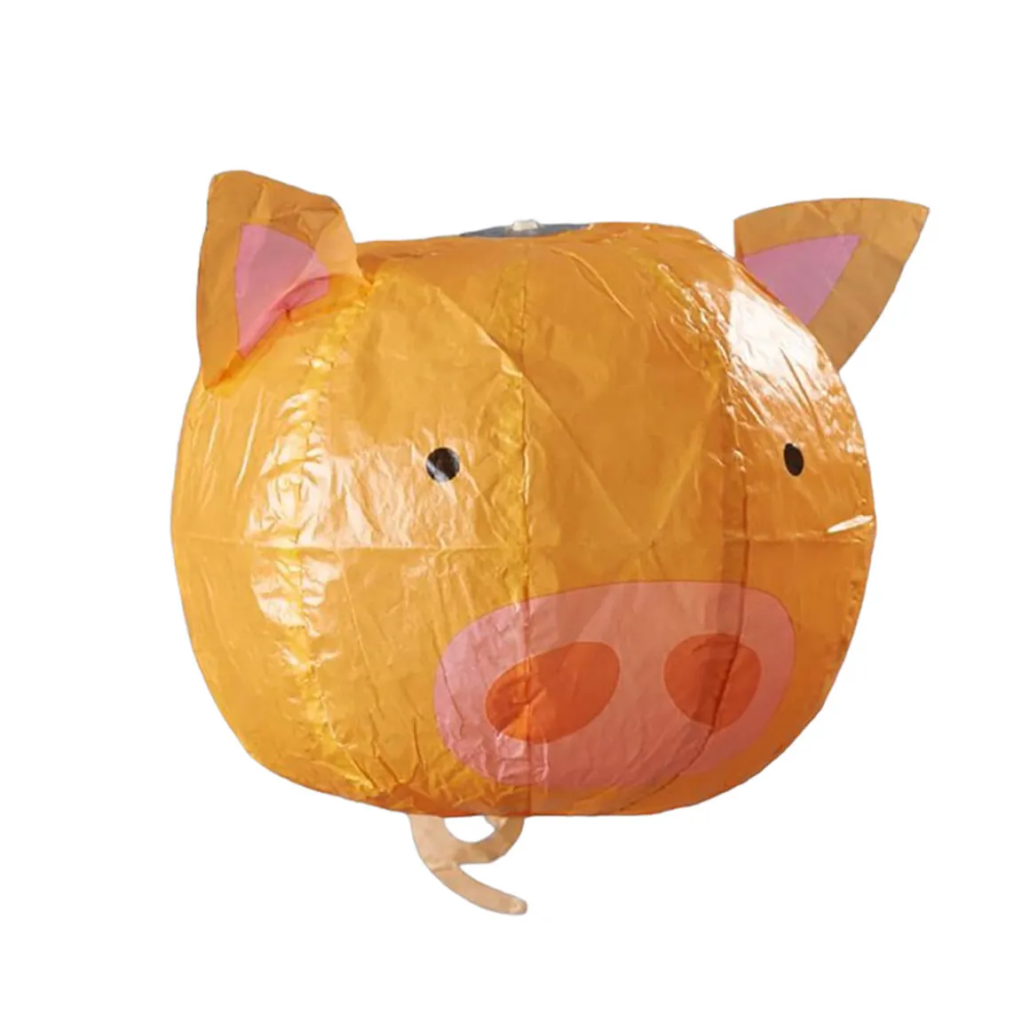 Pig Japanese Paper Balloon Greetings Card by Petra Boase