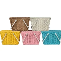 Piki Rattan Basket in Natural by Olli Ella