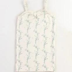 Pima Ruched Camisole in Linen Trellis by Iver & Isla