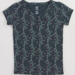 Pima Ruched Tee in Verdant Trellis by Iver & Isla