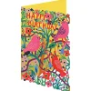 Pink Birds Laser Cut Greetings Card By Roger La Borde