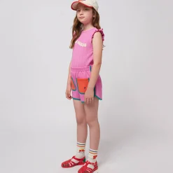 Pink Colour Block Shorts by Bobo Choses