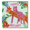 Pink Leopard Birthday Greetings Card by Emma Jayne for Earlybird Designs