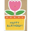 Pink Tulip Birthday Greetings Card by Marylou Chalon for Stormy Knight