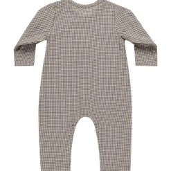 Pocketed Woven Jumpsuit in Indigo Gingham by Quincy Mae