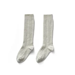 Pointelle Rib Knee Socks in Linen by Soor Ploom