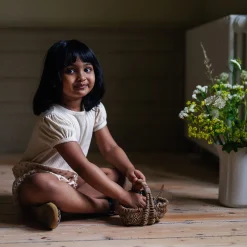 Pointelle Tee in Buttermilk by Little Cotton Clothes