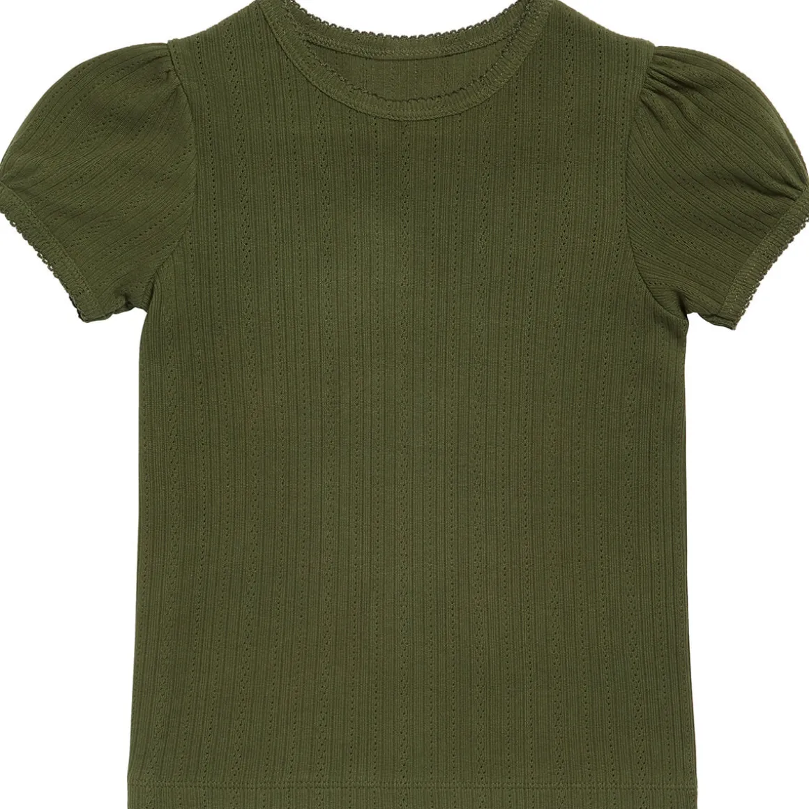 Pointelle Tee in Fern by Little Cotton Clothes