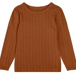 Pointelle Tee in Pecan by Little Cotton Clothes