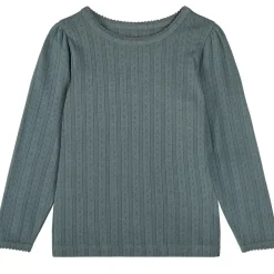 Pointelle Tee in Slate by Little Cotton Clothes