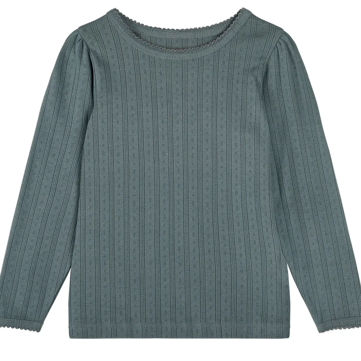 Pointelle Tee in Slate by Little Cotton Clothes