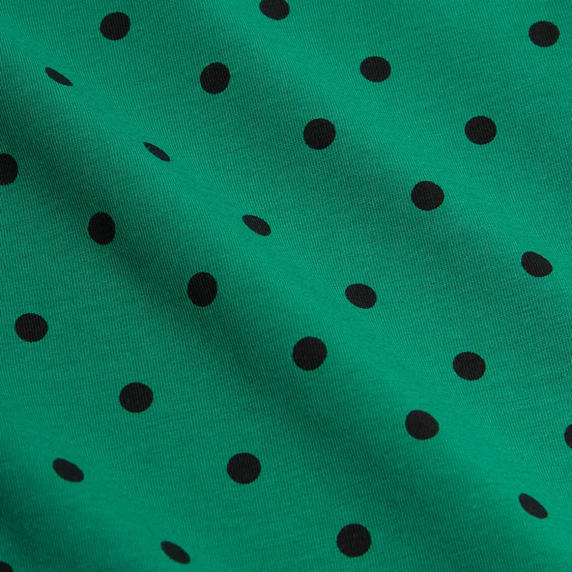 Polka Dot T-Shirt in Green by Mini Rodini