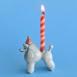 Poodle Ceramic Cake Topper by Camp Hollow