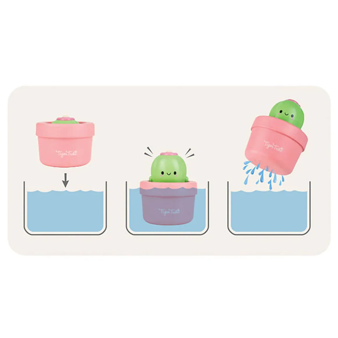 Pop Up Cactus Eco Bath Toy by Tiger Tribe