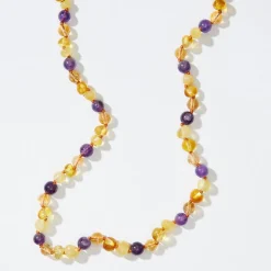 Posy Adult Necklace in Amethyst And Citrine by Nirrimis