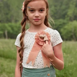 Pouf Tee in Horseshoe Print Taffy by Soor Ploom