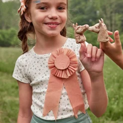 Pouf Tee in Horseshoe Print Taffy by Soor Ploom