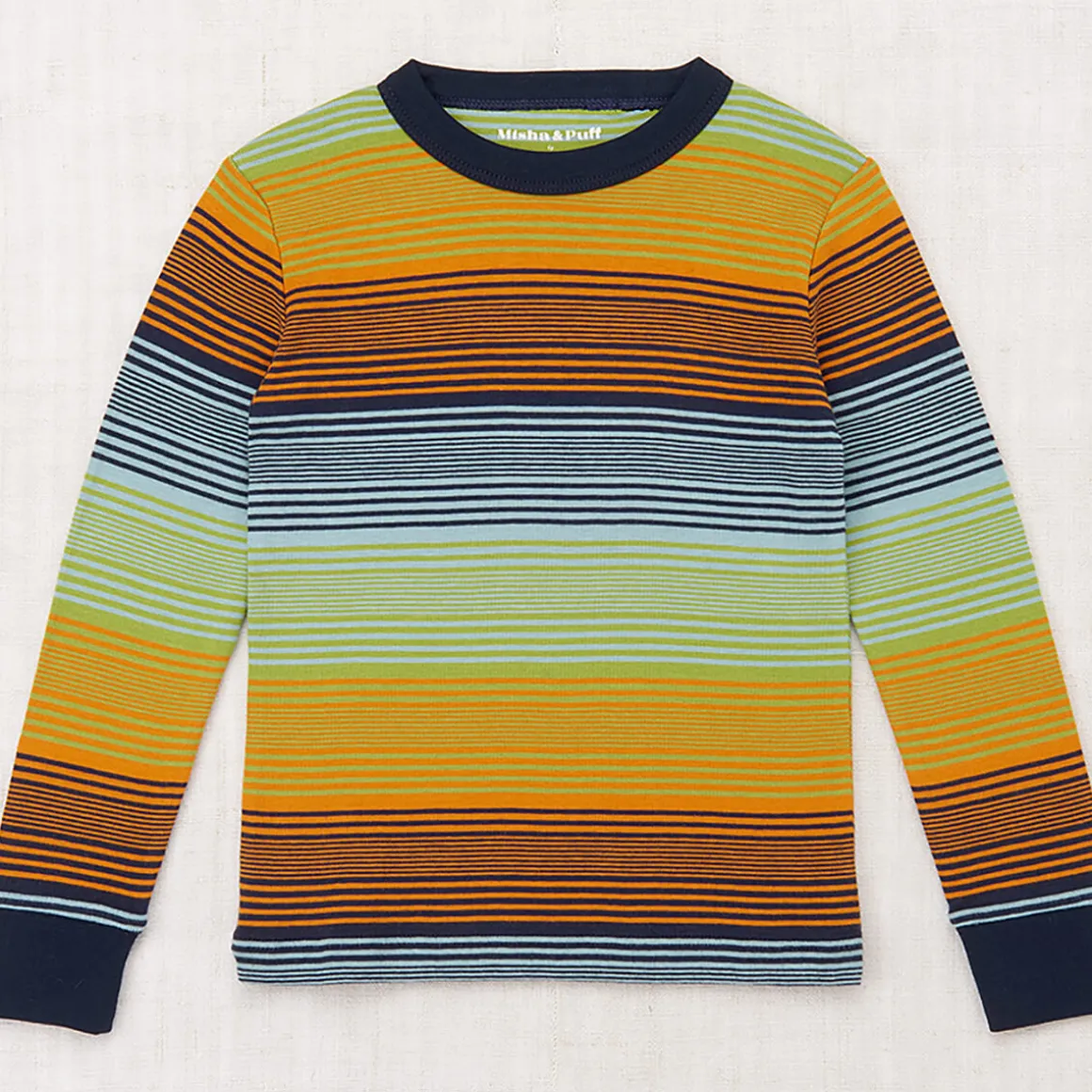 Primary Crew Neck in Sunset Stripe by Misha & Puff - Last Ones In Stock - 2-5 Years