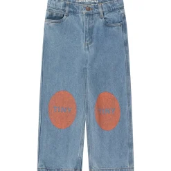 Printed Jeans in Medium Wash Denim by Tinycottons