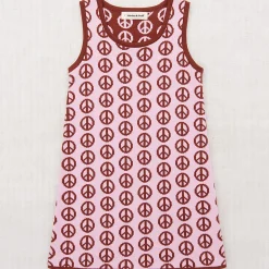 Prudence Dress in Pink Liliac Peace Jacquard by Misha & Puff - Last Ones In Stock - 6-8 Years