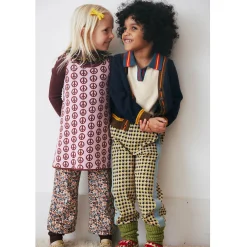 Prudence Dress in Pink Liliac Peace Jacquard by Misha & Puff - Last Ones In Stock - 6-8 Years
