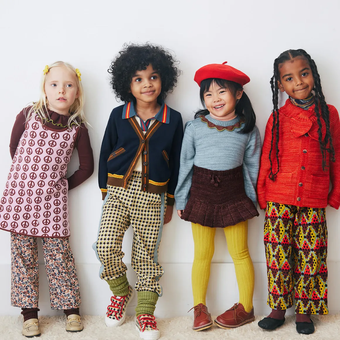 Prudence Dress in Pink Liliac Peace Jacquard by Misha & Puff - Last Ones In Stock - 6-8 Years