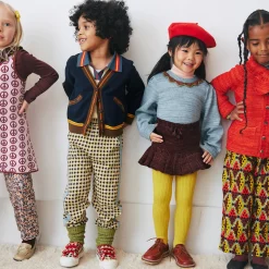Prudence Dress in Pink Liliac Peace Jacquard by Misha & Puff - Last Ones In Stock - 6-8 Years