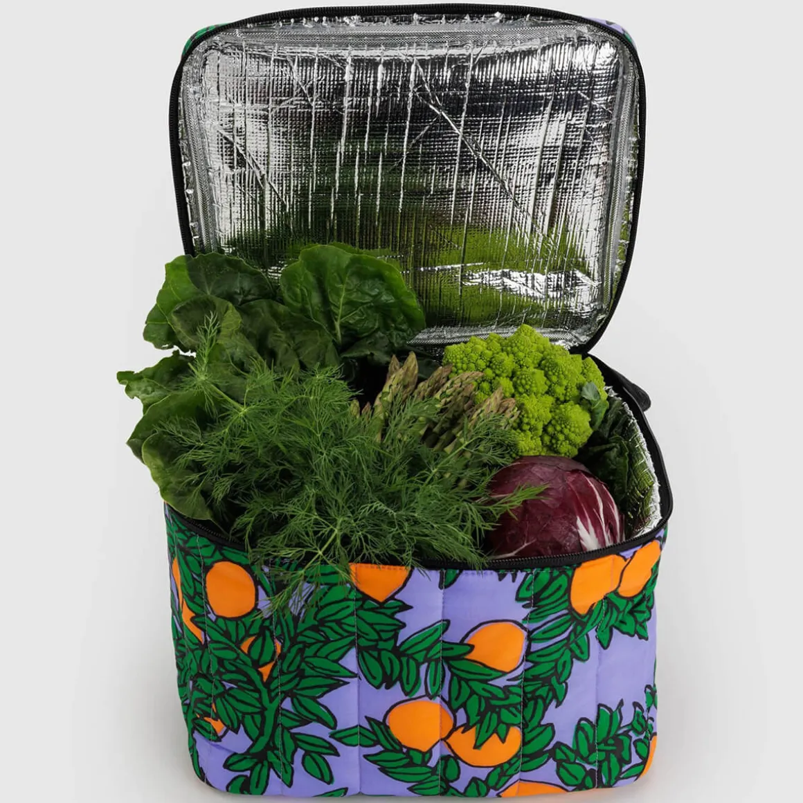 Puffy Cooler Bag in Orange Tree Periwinkle by Baggu