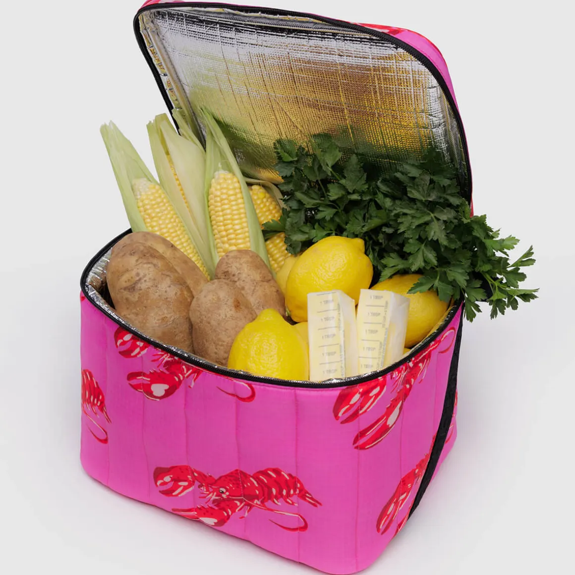 Puffy Cooler Bag in Pink Lobster by Baggu