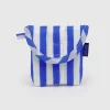 Puffy Earbuds Case in Blue Painted Stripe by Baggu