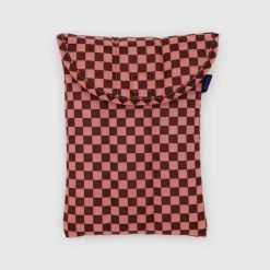 Puffy Tablet Sleeve 8" in Pink Brown Check by Baggu