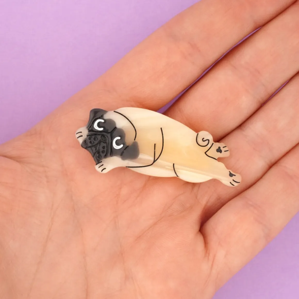 Pug Hair Clip by Coucou Suzette