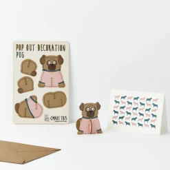 Pug Pop Out Decoration And Greetings Card by The Pop Out Card Company