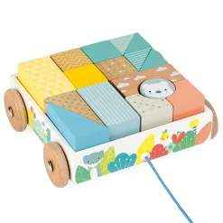 Pure Pull Along Blocks Cart by Janod