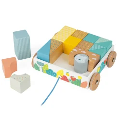 Pure Pull Along Blocks Cart by Janod