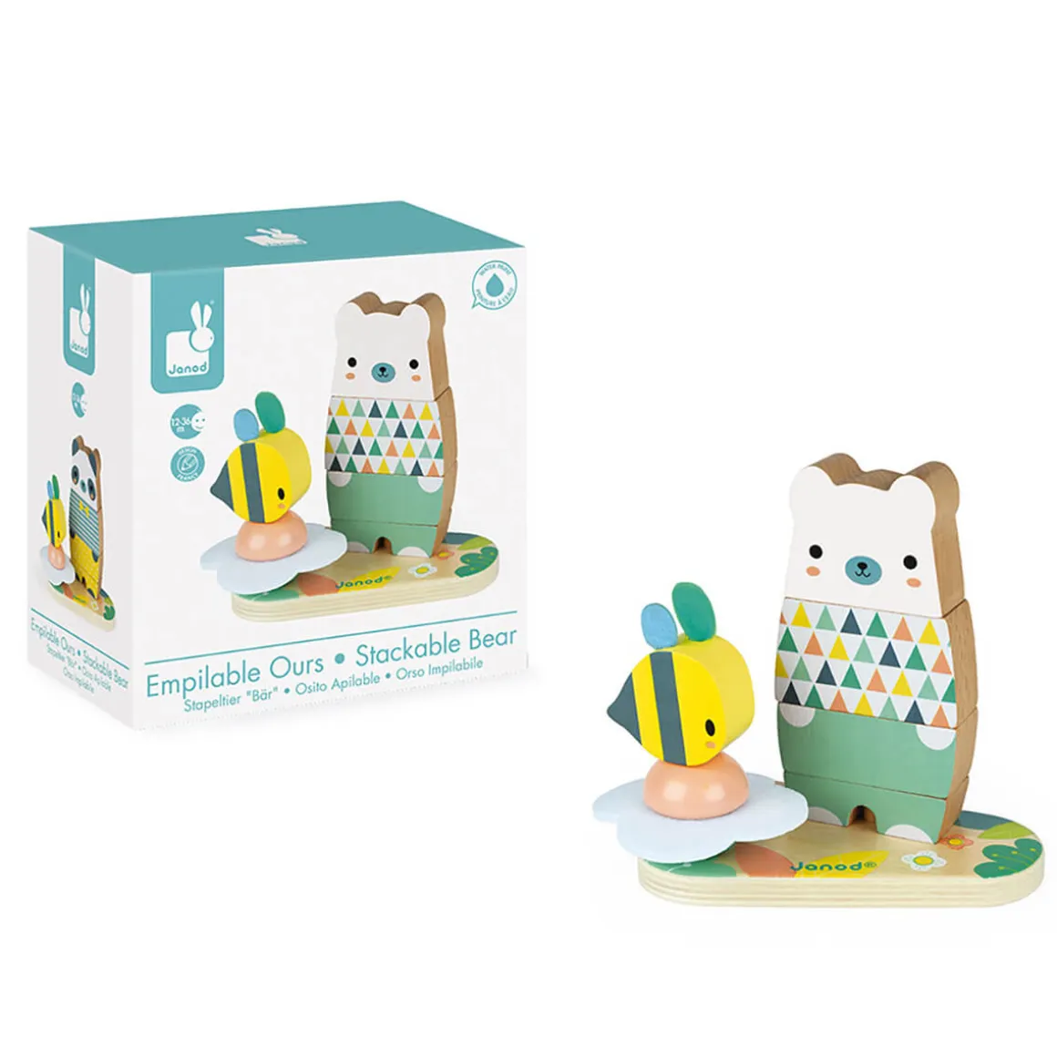 Pure Stackable Bear by Janod