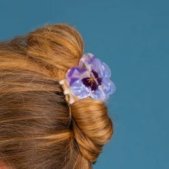 Purple Pansy Hair Claw by Coucou Suzette