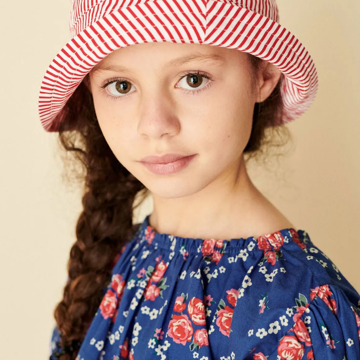 Queen's Park Blouse in Rose Posy Print Blue by Caramel
