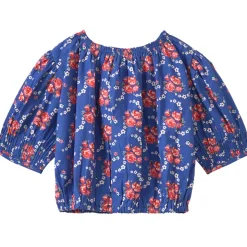 Queen's Park Blouse in Rose Posy Print Blue by Caramel