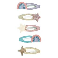 Rainbow And Star Mini Clic Clac Hair Clips by Mimi & Lula