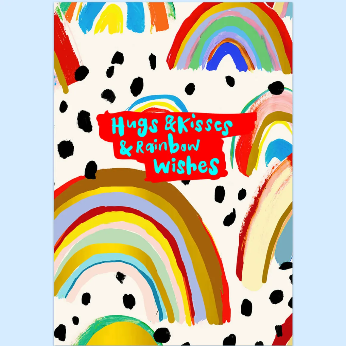 Rainbow Kisses Greetings Card by Eleanor Bowmer